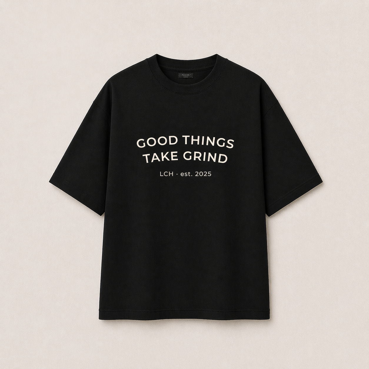 Good Things Take Grind Oversized Tee - Black