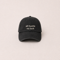 All Hustle No Luck Washed Denim Cap