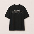 Meetings & Macchiatos Oversized Tee - Black